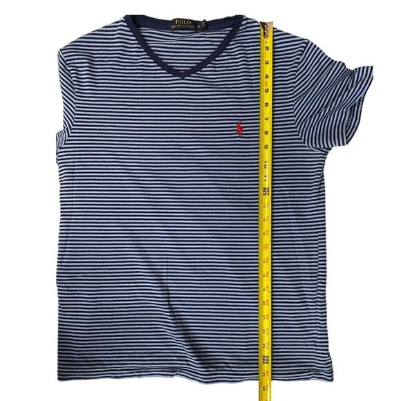 Polo Ralph Lauren Striped Navy & Blue short sleeve T-Shirt Size M - Picture 7 of 8